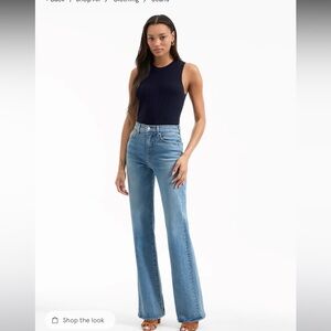 Veronica Beard Light Blue High-Rise Flare Jeans